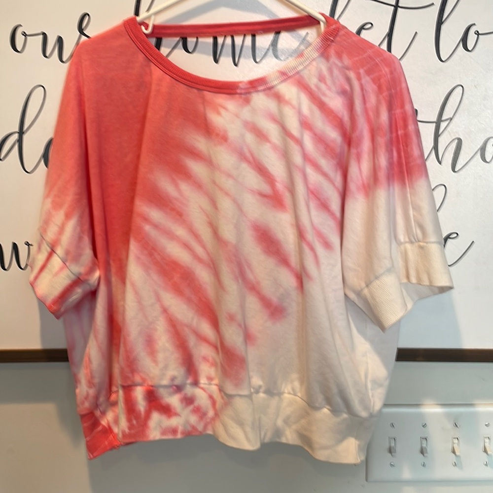 NWT Mystree short sleeve sweatshirt tie dye